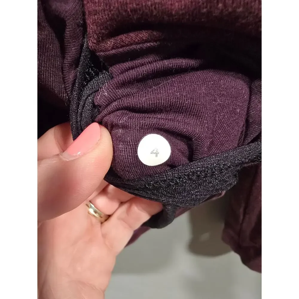 Lululemon That's A Wrap Jacket Heathered Bordeaux Drama?? Snap Size 4 *Faded B7